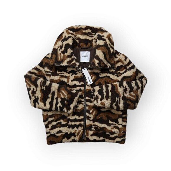 New BB Dakota Brown Camo Wilder Yes Teddy Bear Jacket Small - Picture 2 of 11